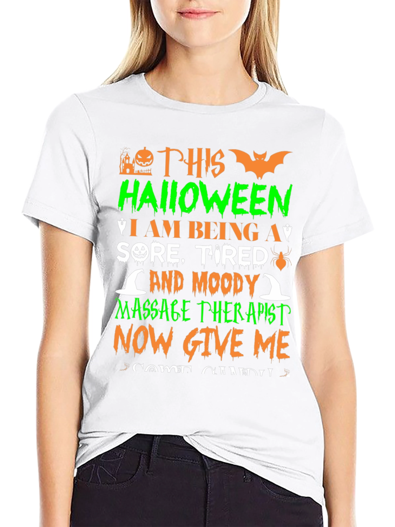 Halloween Massage Therapist Graphic T-Shirt