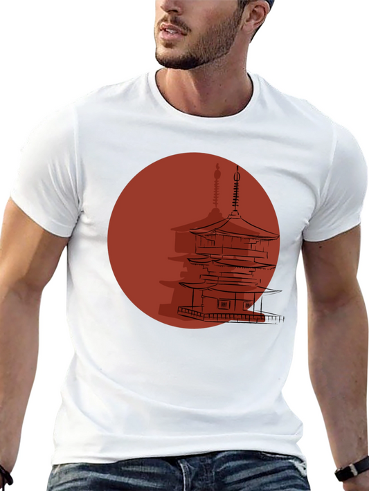 Japanese Pagoda Graphic T-Shirt