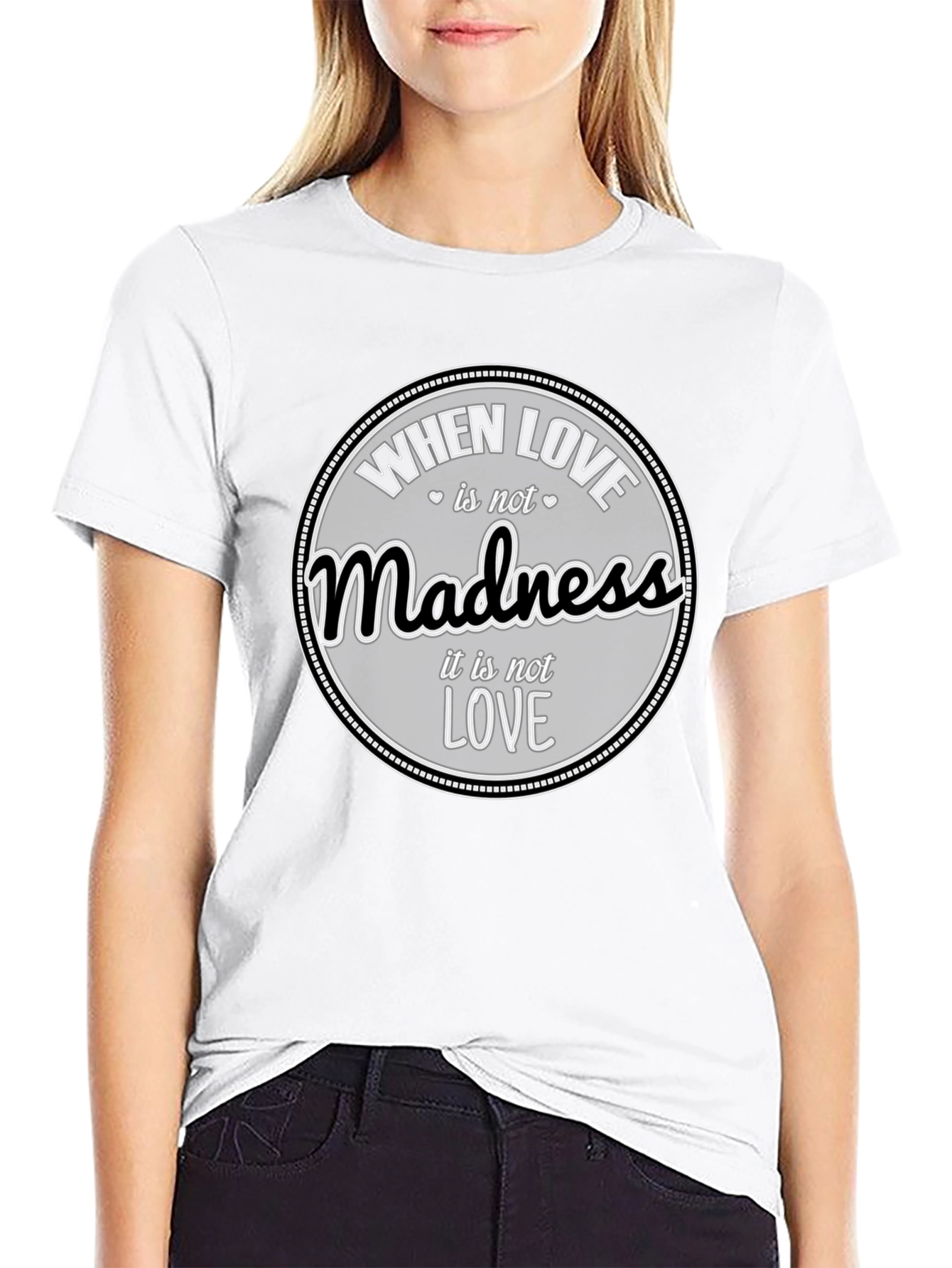 Madness Love Graphic Black Tee