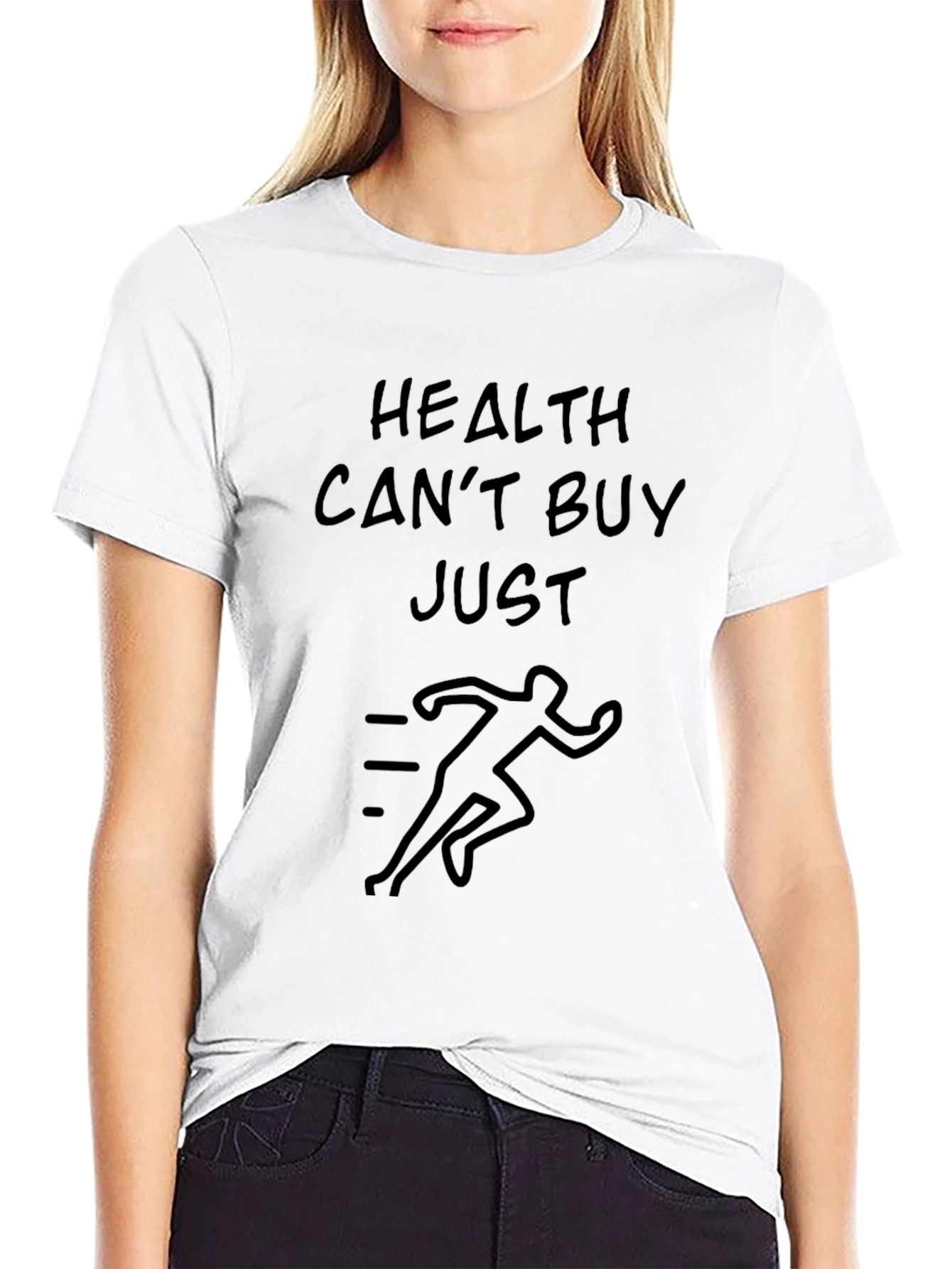 Health Cant Buy Just Run Graphic T-Shirt