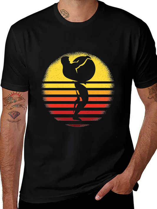 Atlas Sunset Graphic Tee - Black