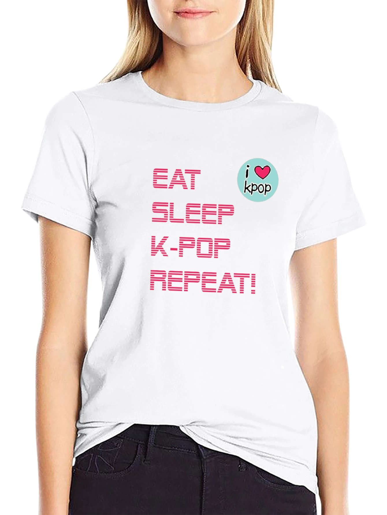 Eat Sleep K-Pop Repeat! T-Shirt