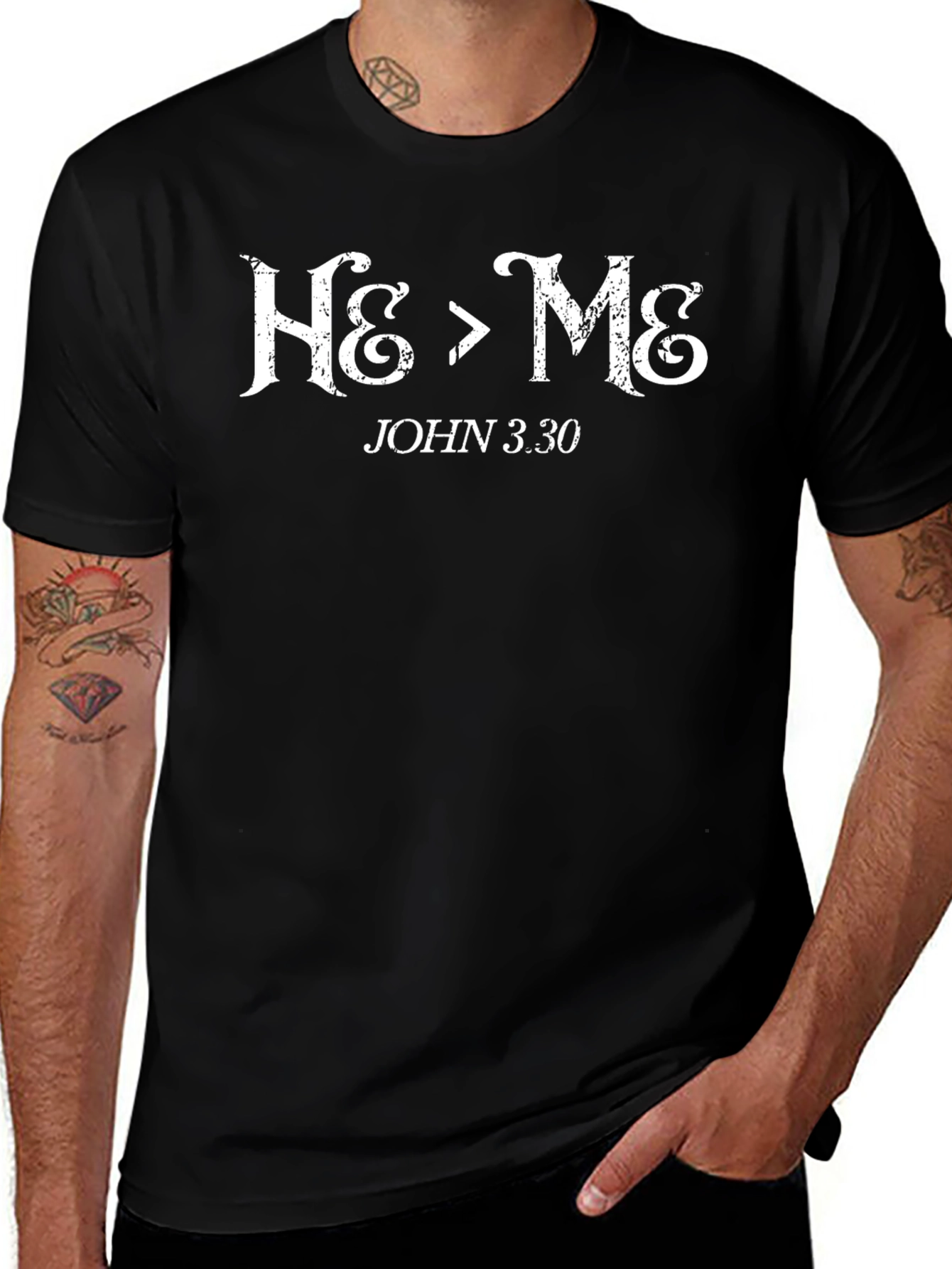 He is Greater Than Me John 3:30 Christian T-Shirt