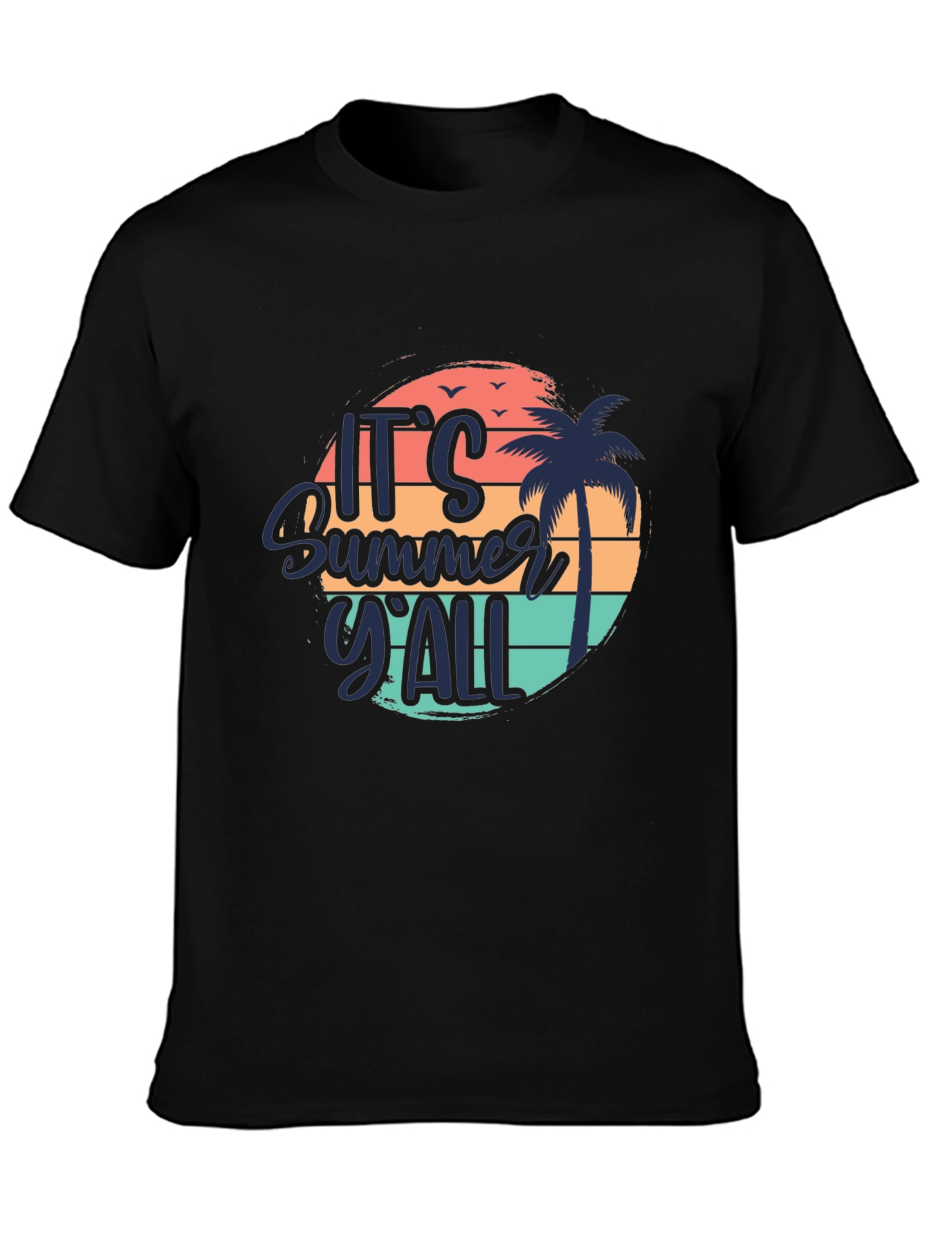 Its Summer YAll Black Graphic Tee