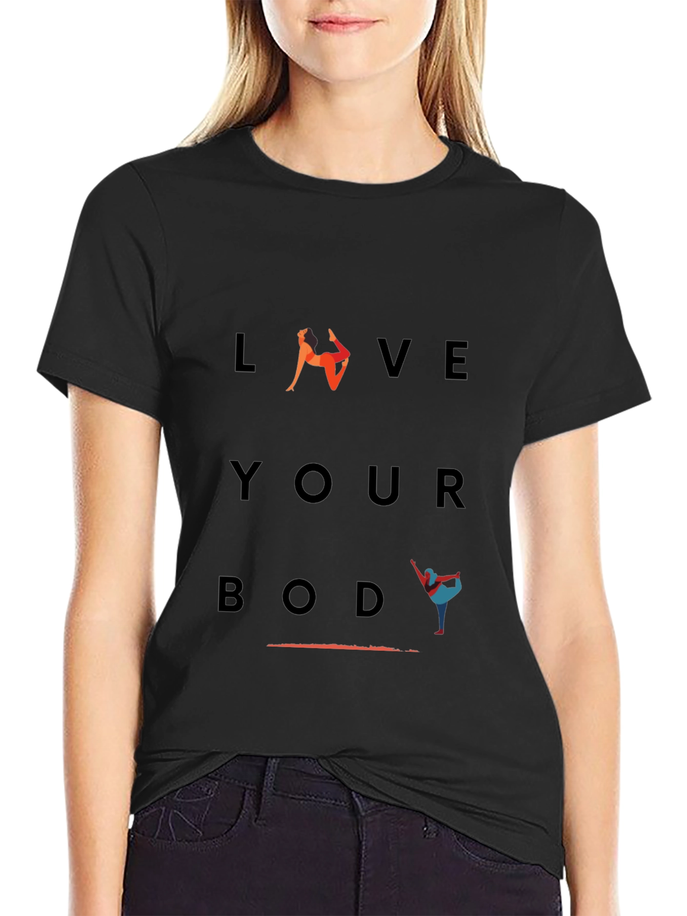Love Your Body Yoga Graphic T-Shirt