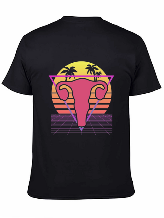 Retro Uterus T-Shirt - Vaporwave Style Graphic Tee