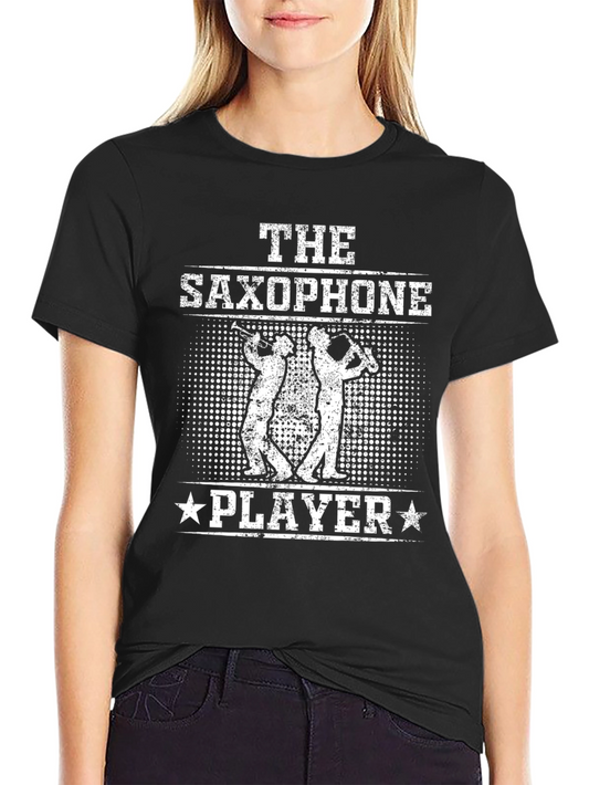 The Saxophone Player Black T-Shirt