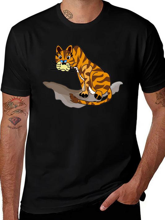 Cartoon Tiger Graphic T-Shirt