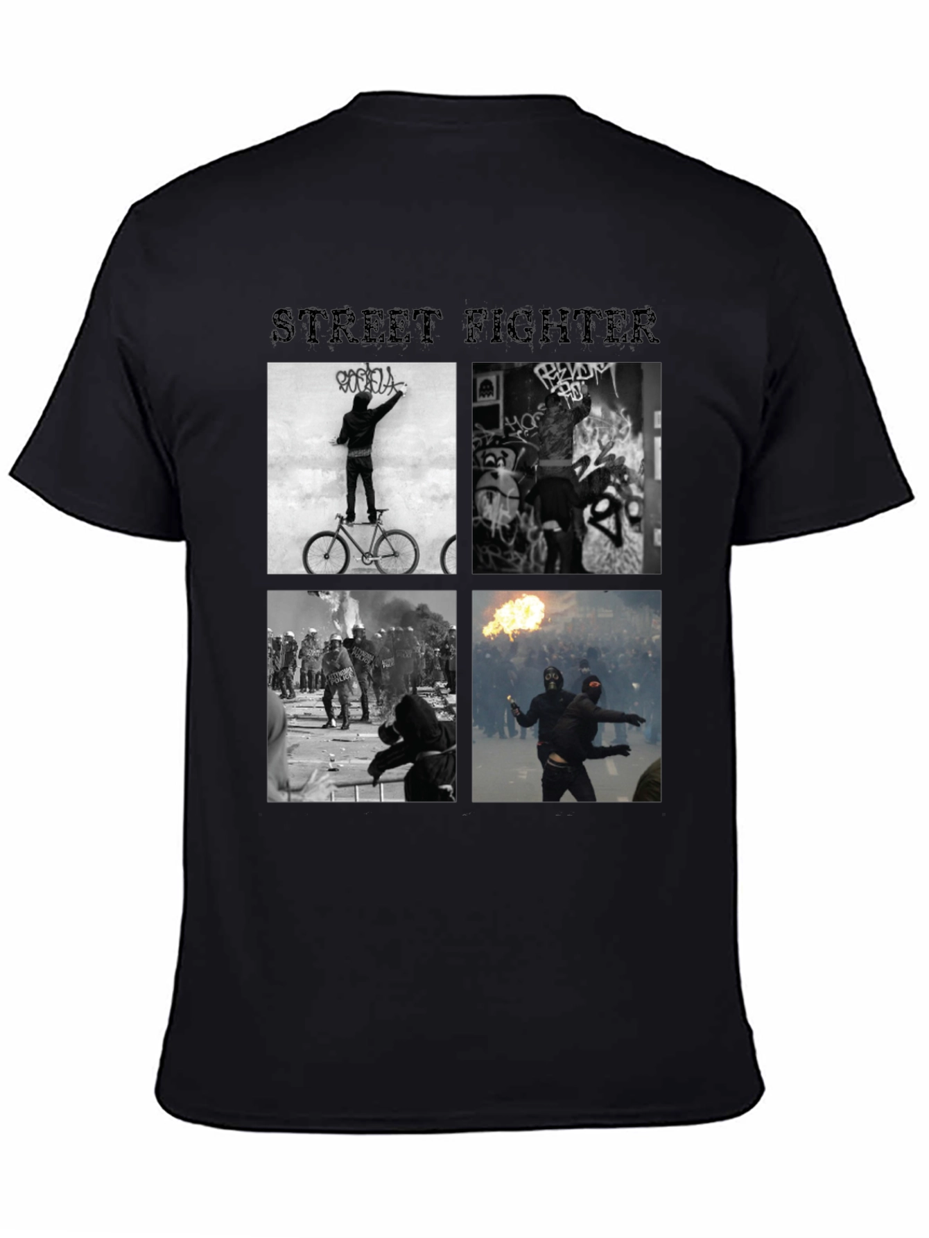 Street Fighter Graphic Black T-Shirt