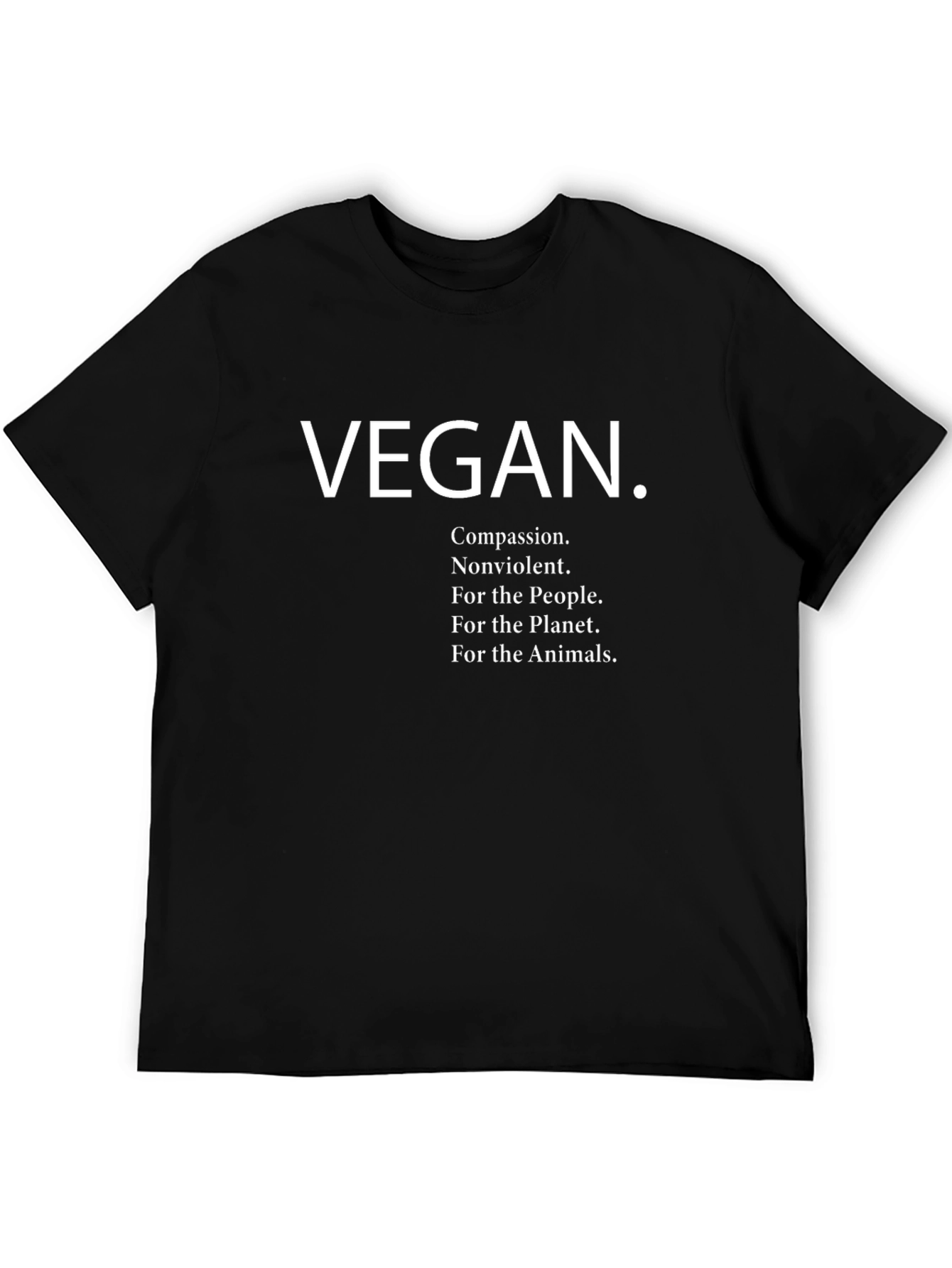 Vegan Graphic Tee - Compassion Nonviolence Planet Animals
