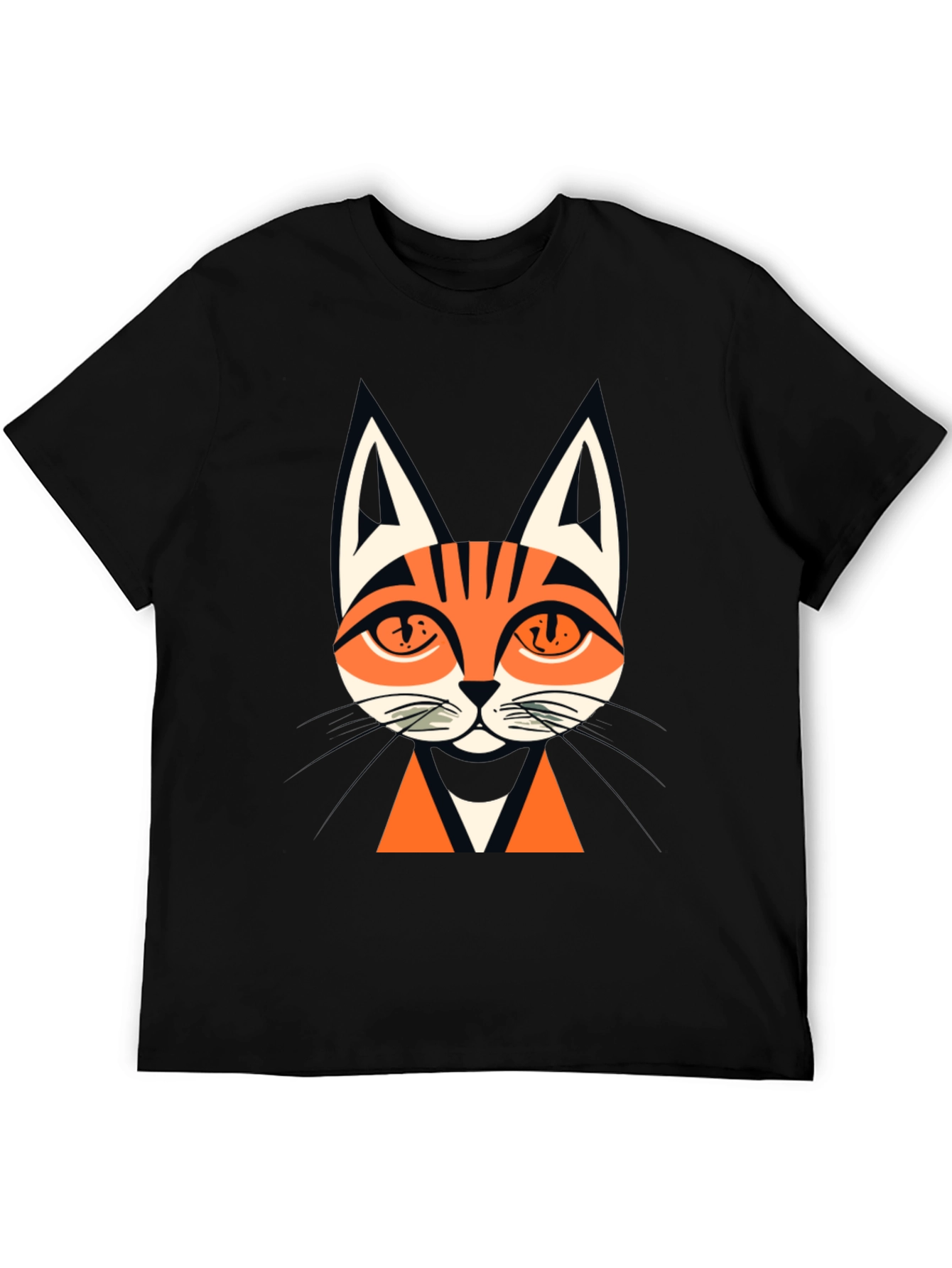Mens Black Cat Graphic Tee