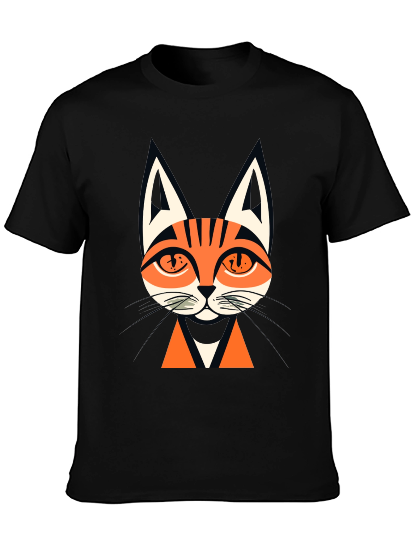 Mens Black Cat Graphic Tee