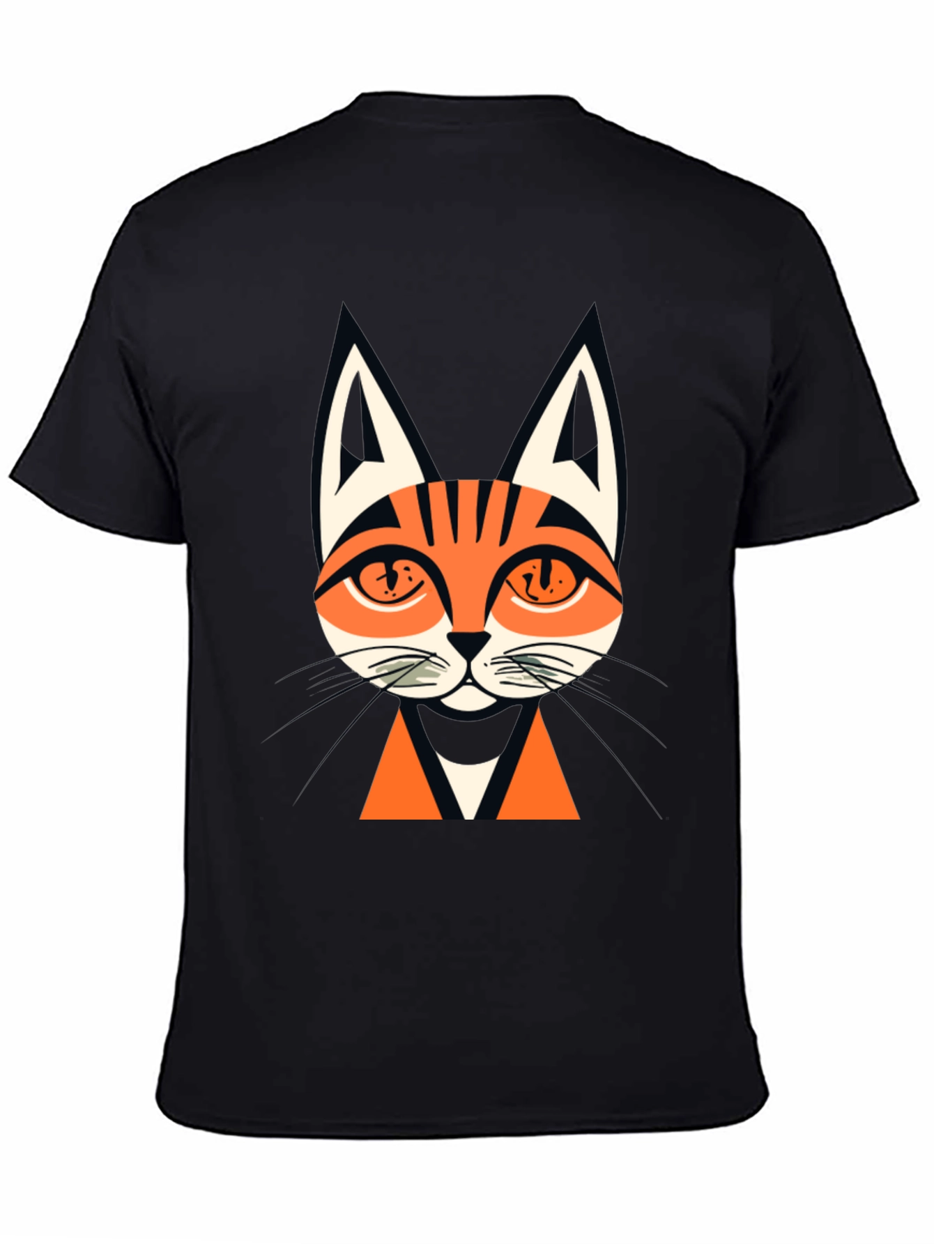 Mens Black Cat Graphic Tee