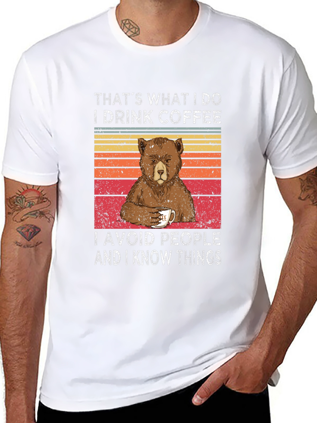 Coffee & Bear T-Shirt - I Avoid People