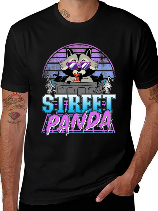 Street Panda Graphic T-Shirt - Retro Style