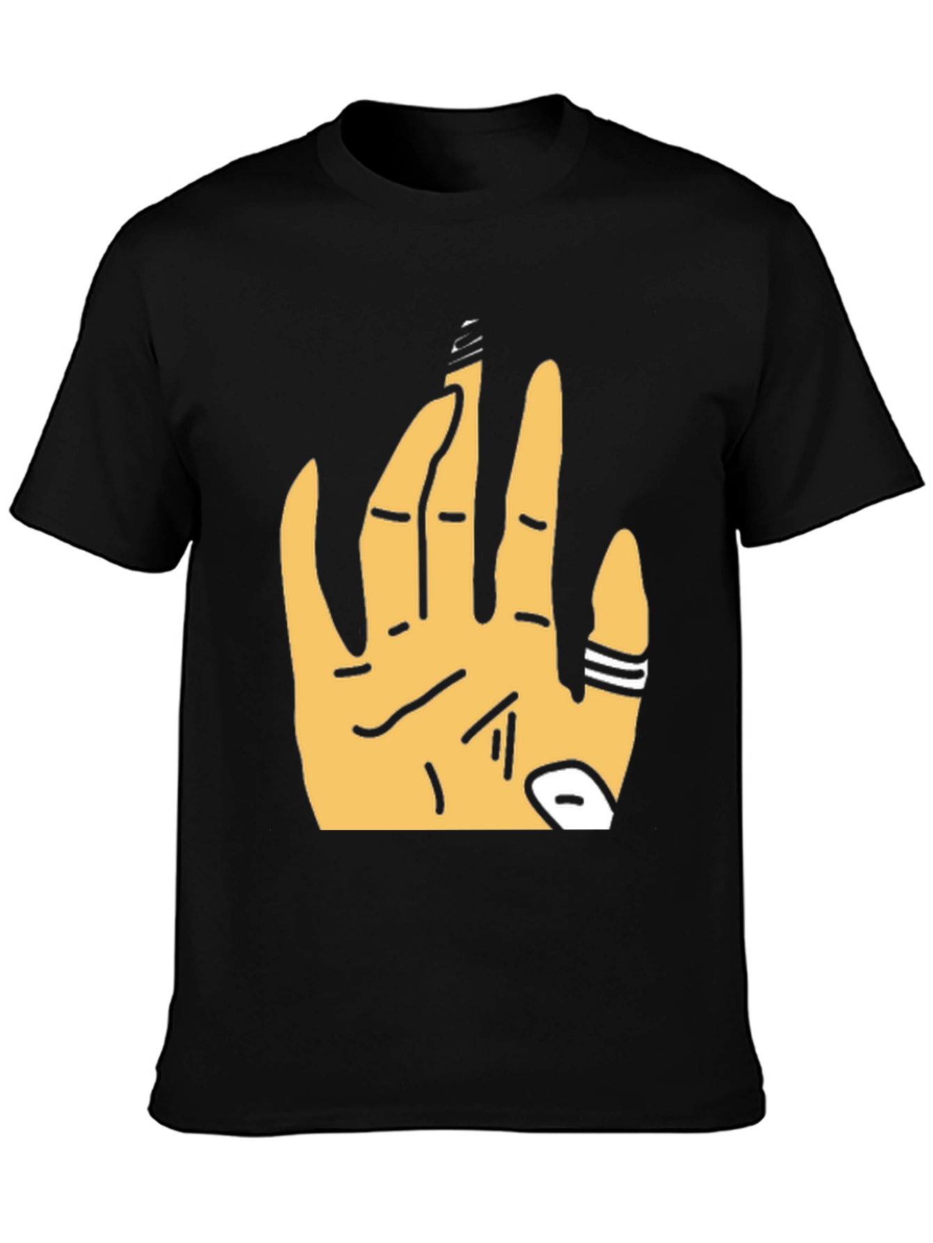 Graphic Tee - Hand Design Black T-Shirt