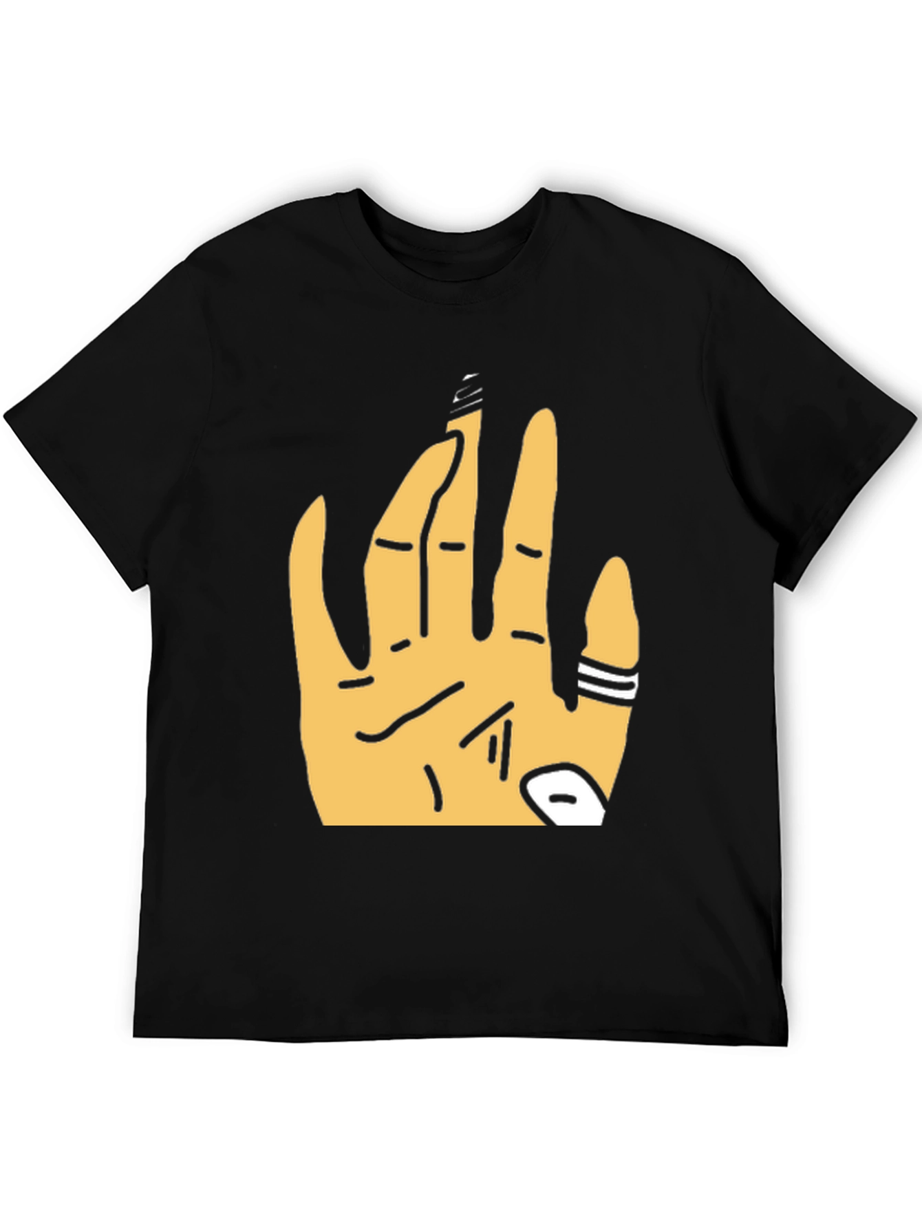 Graphic Tee - Hand Design Black T-Shirt