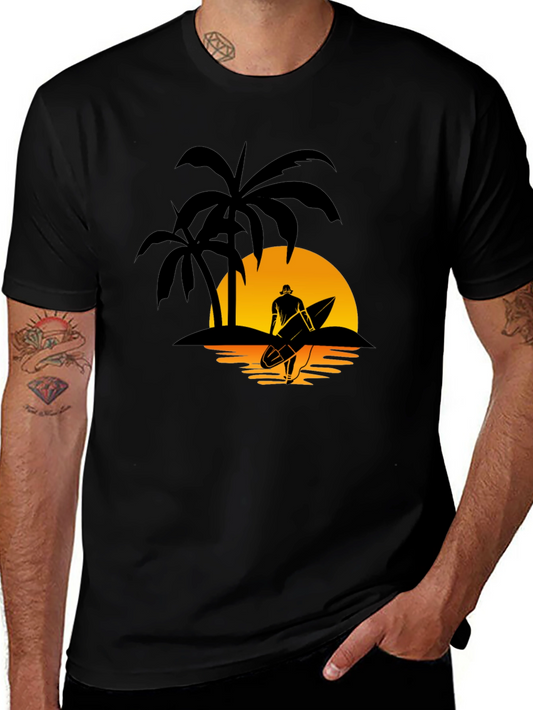 Sunset Beach Surfer T-Shirt
