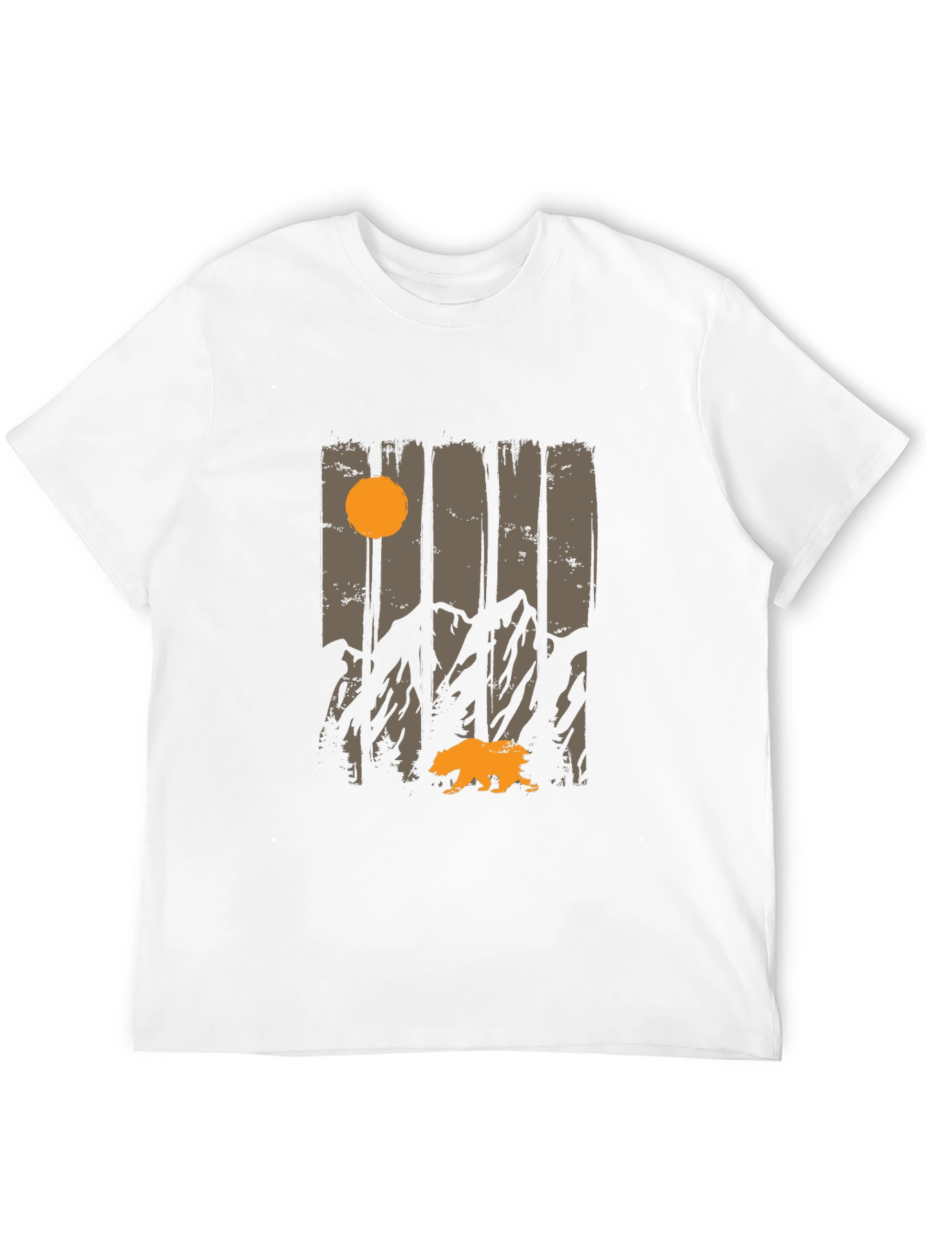 Nature Bear Graphic Tee - Mens Black T-Shirt