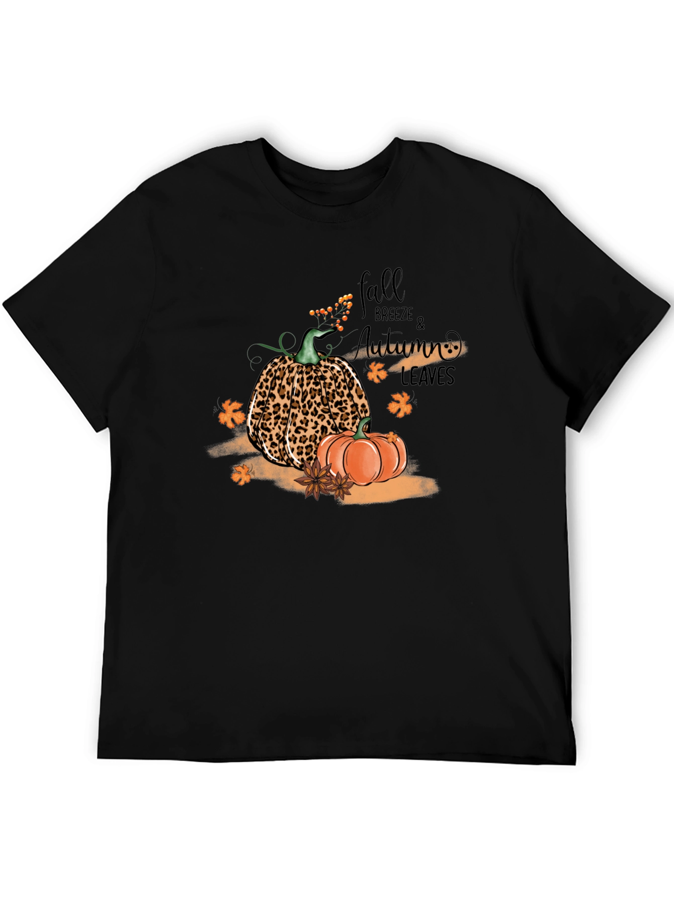 Fall Breeze Autumn Leaves Graphic T-Shirt