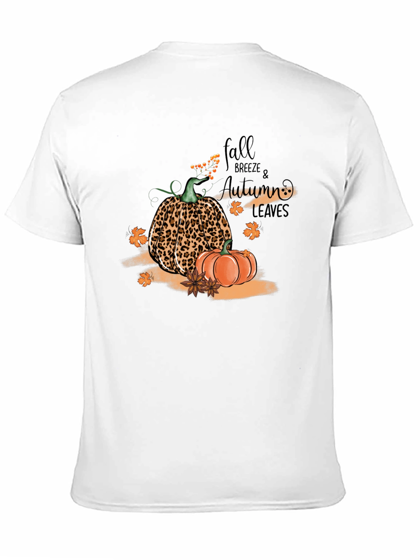 Fall Breeze Autumn Leaves Graphic T-Shirt