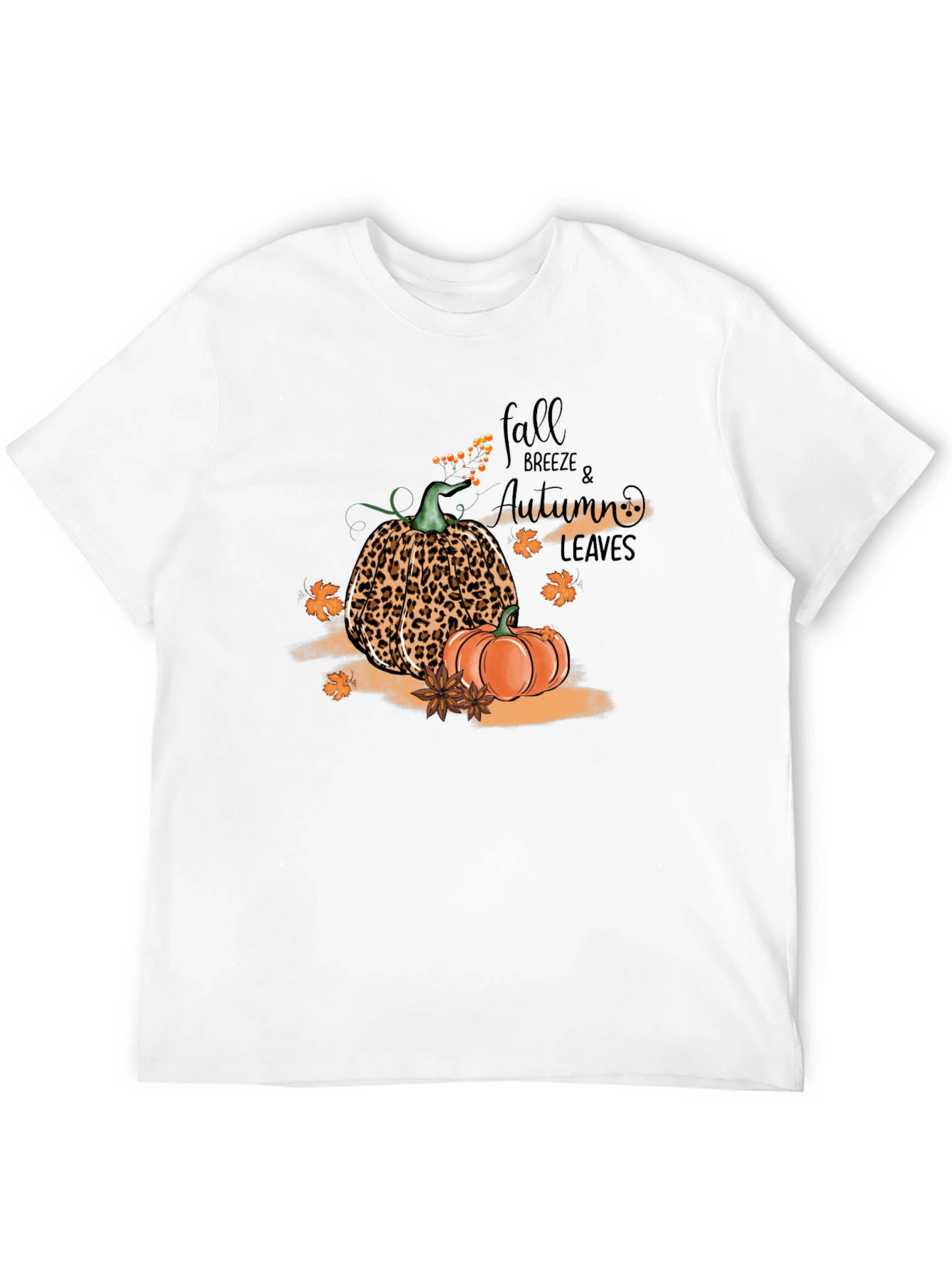 Fall Breeze Autumn Leaves Graphic T-Shirt