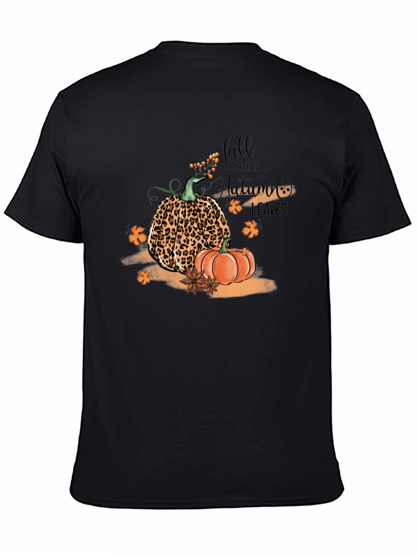 Fall Breeze Autumn Leaves Graphic T-Shirt