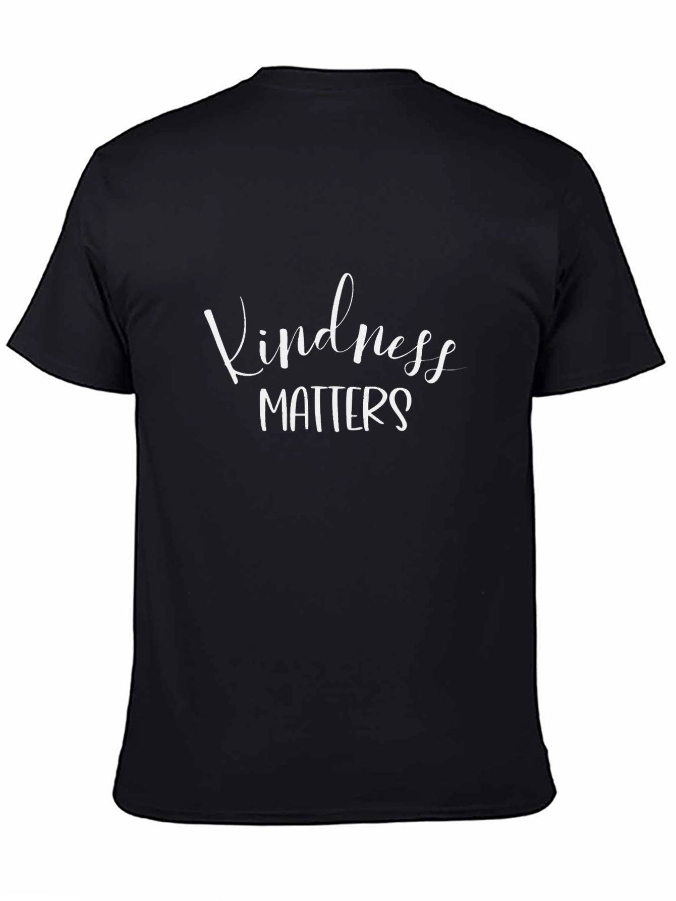 Kindness Matters Graphic Tee - Black Cotton Casual T-Shirt