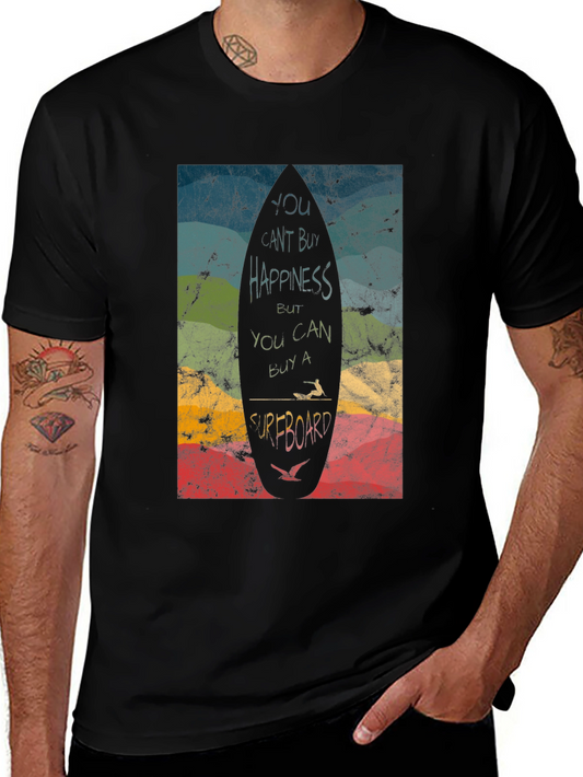 Surfboard Happiness Graphic T-Shirt