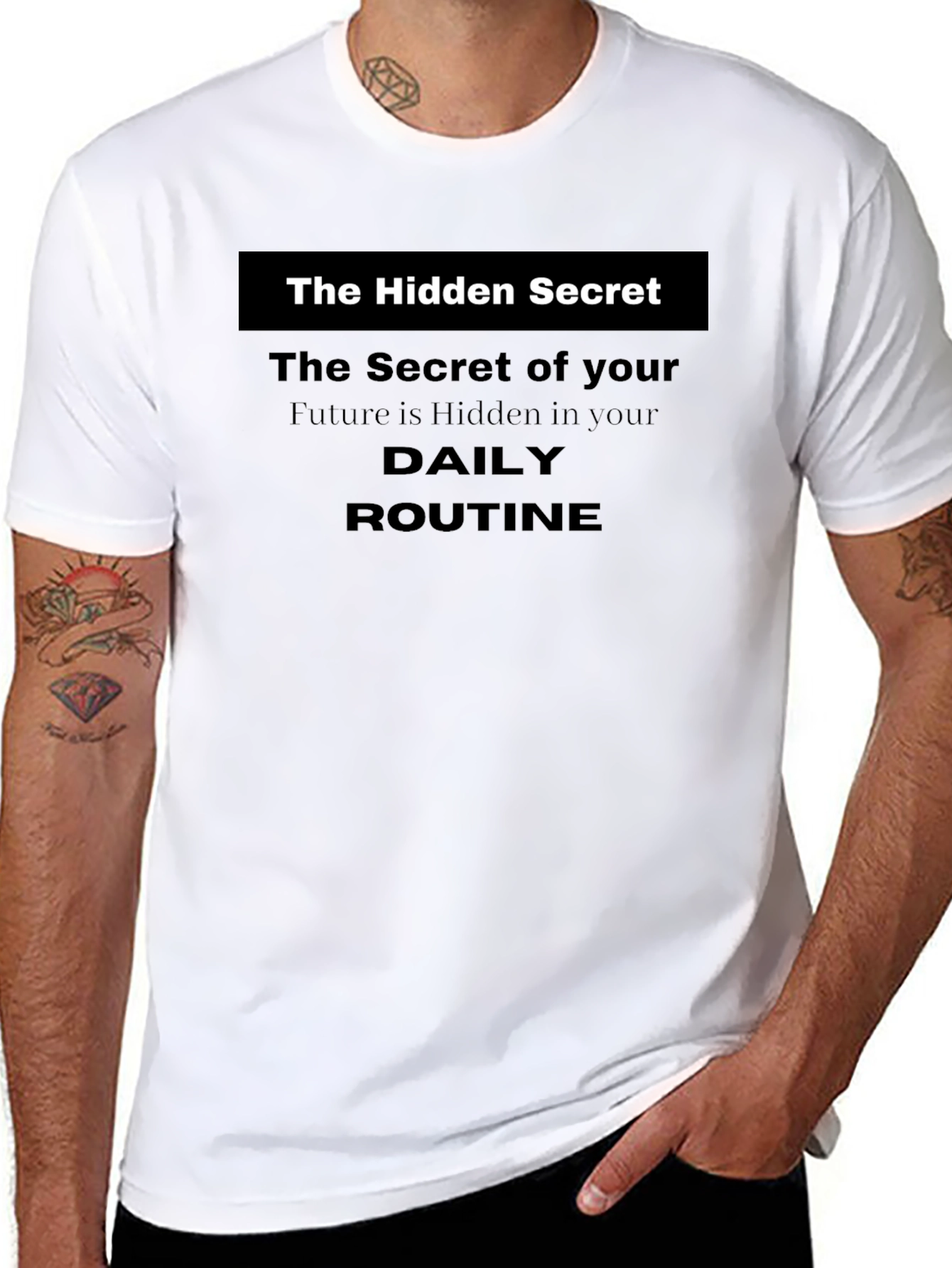 Hidden Secret Daily Routine Black T-Shirt