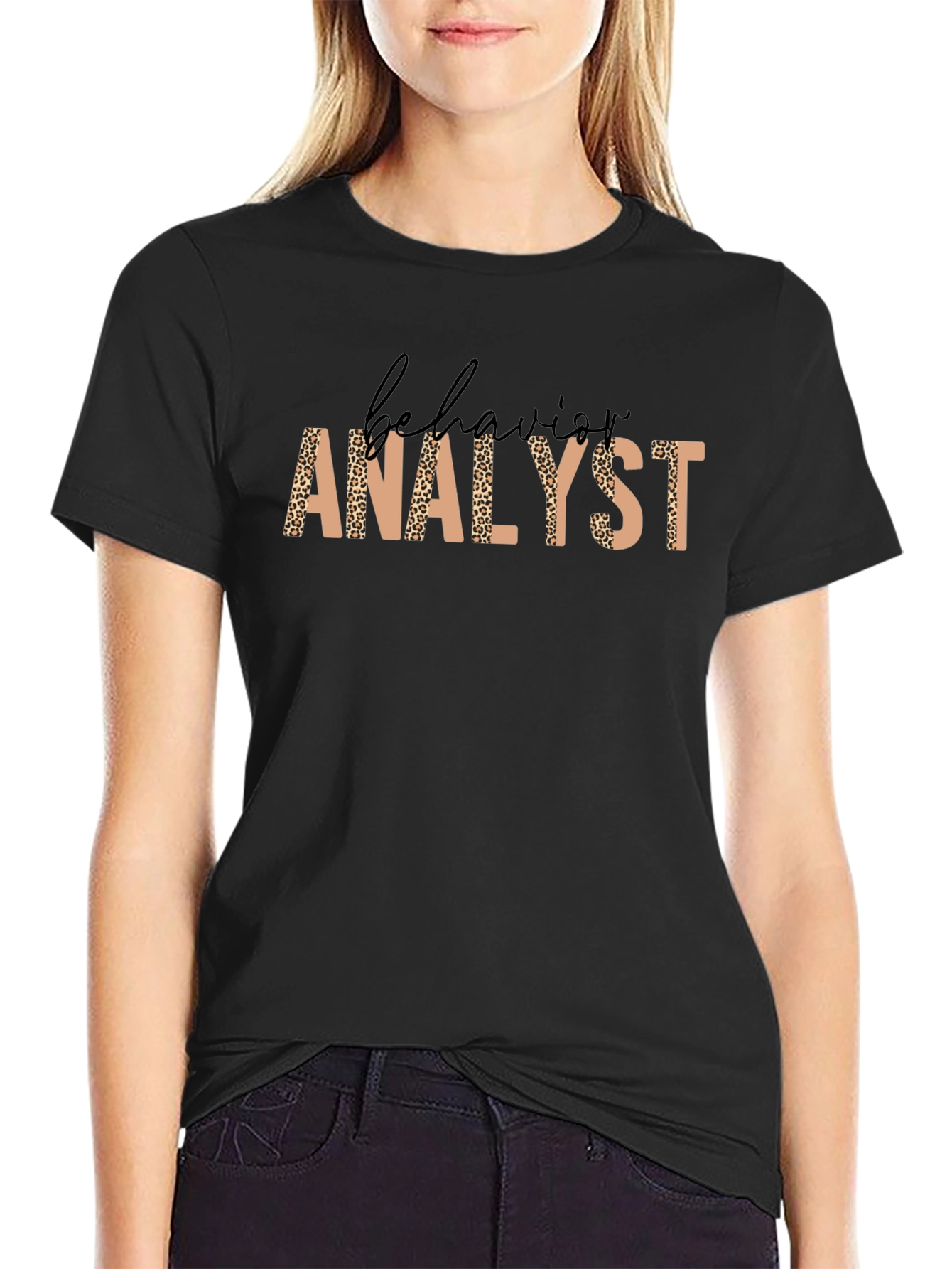 Behavior Analyst Leopard Print Graphic Tee