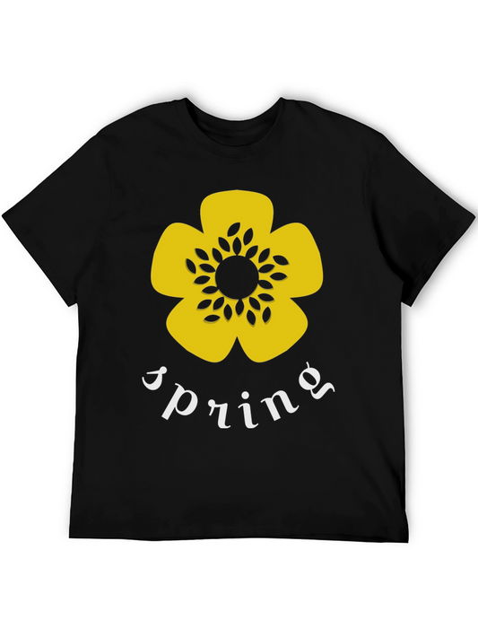 Spring Flower Graphic T-Shirt - Stylish Cotton Tee