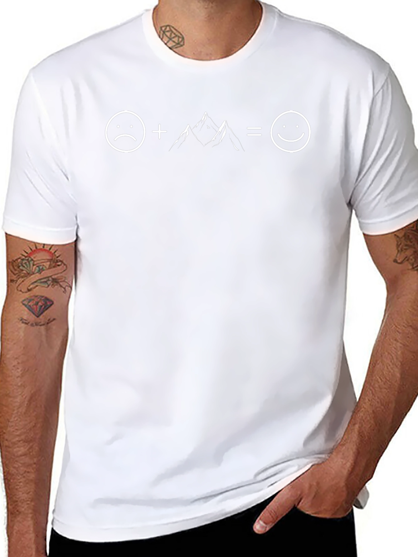 Mountain Happy Equation Black T-Shirt