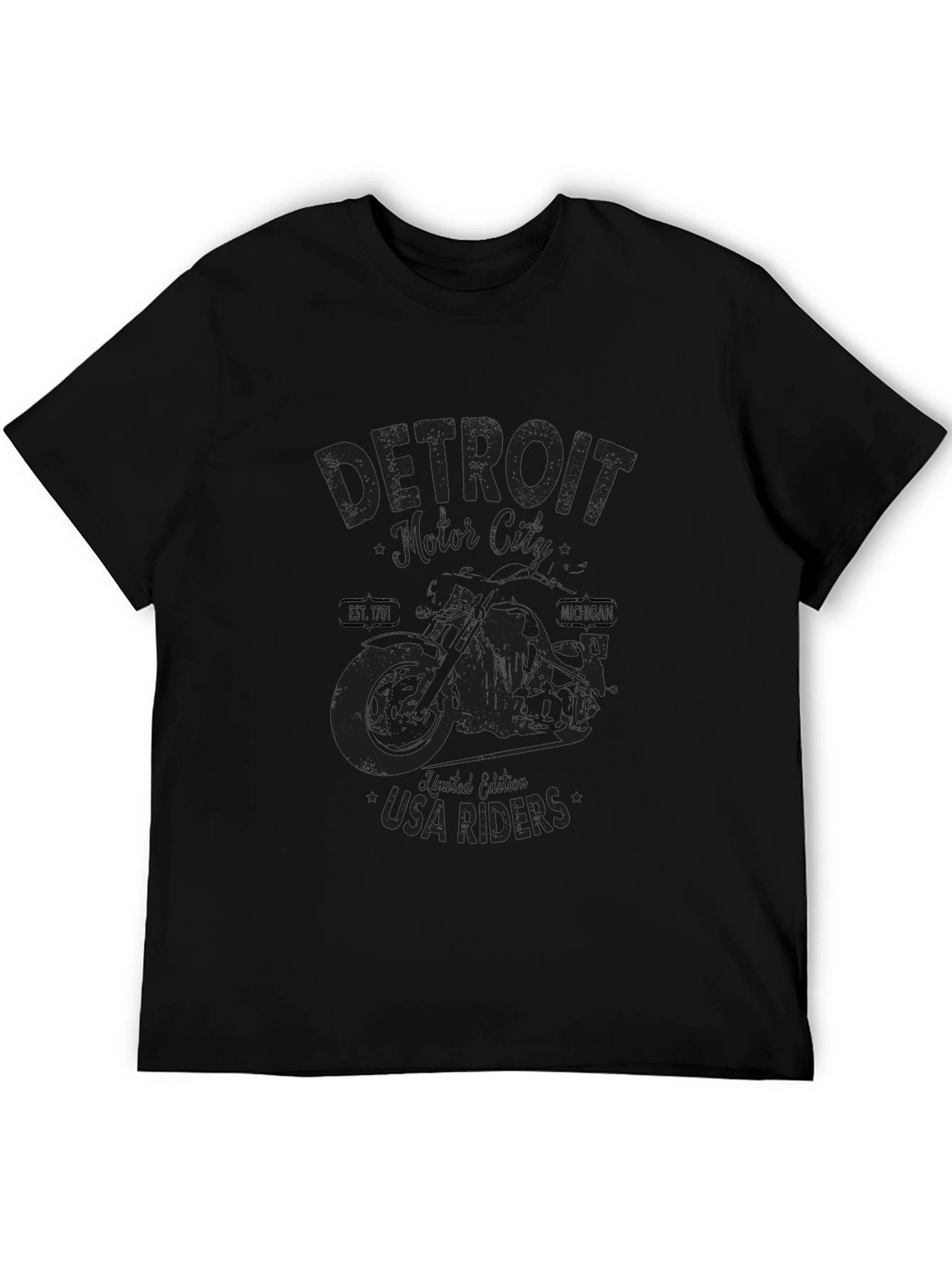 Detroit Motor City USA Riders Graphic T-Shirt