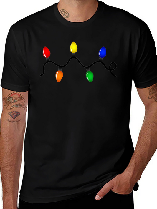 Festive Christmas Lights Graphic T-Shirt