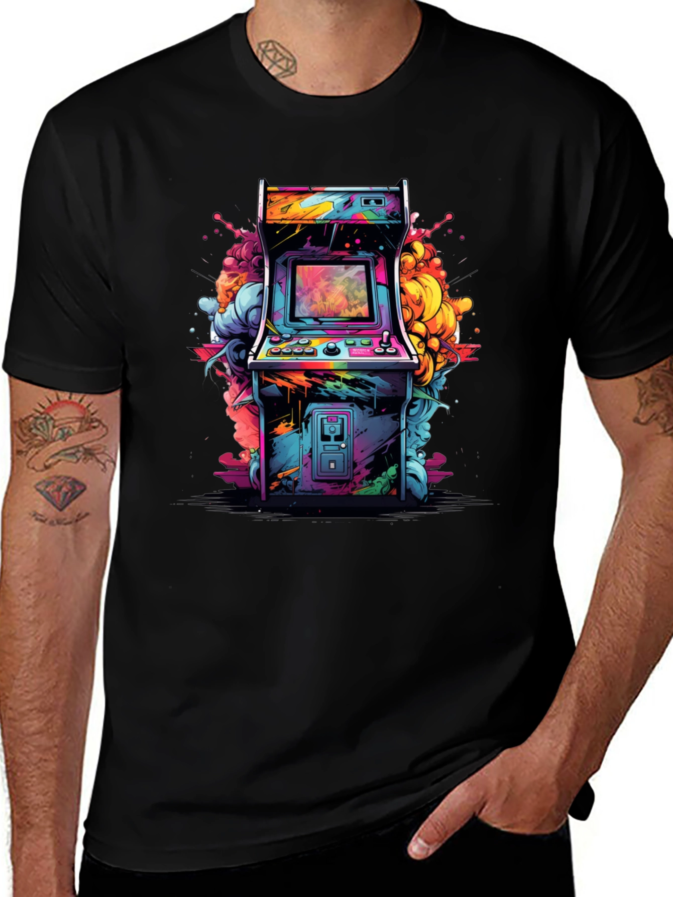 Retro Arcade T-Shirt - Vivid Graphic Tee