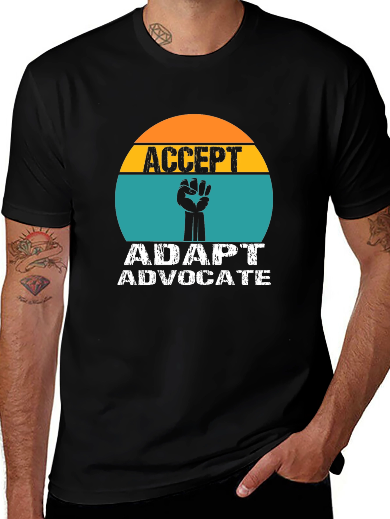 Accept Adapt Advocate Graphic Tee