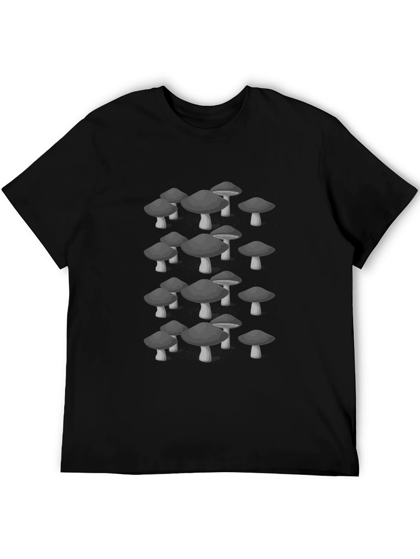 Mushroom Graphic Black T-Shirt