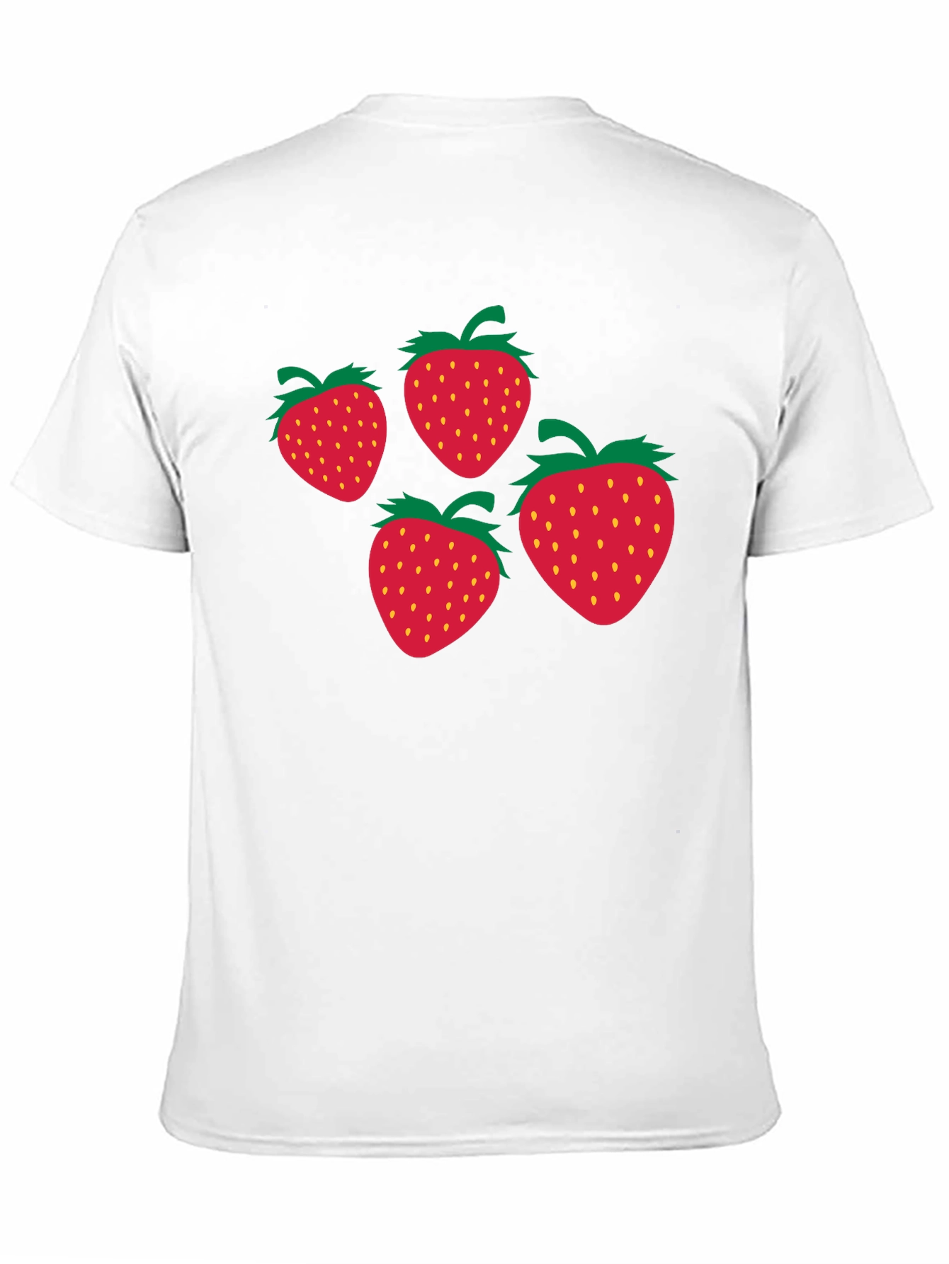 Strawberry Print Black T-Shirt