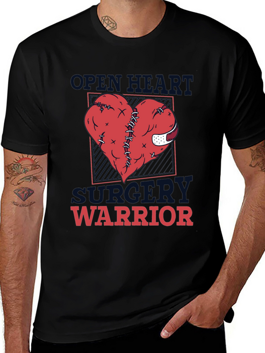 Open Heart Surgery Warrior Graphic T-Shirt