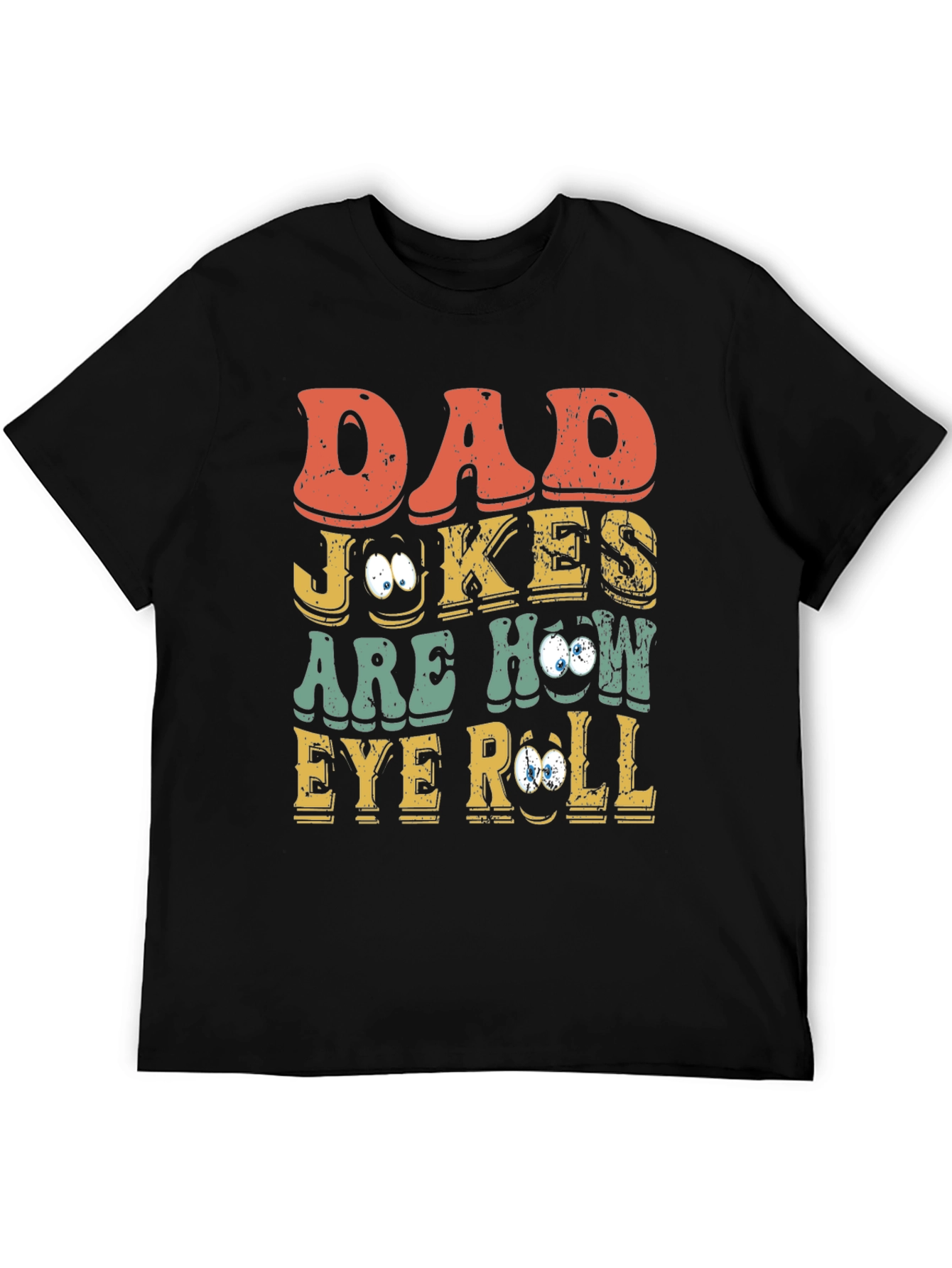 Dad Jokes Eye Roll Graphic Tee