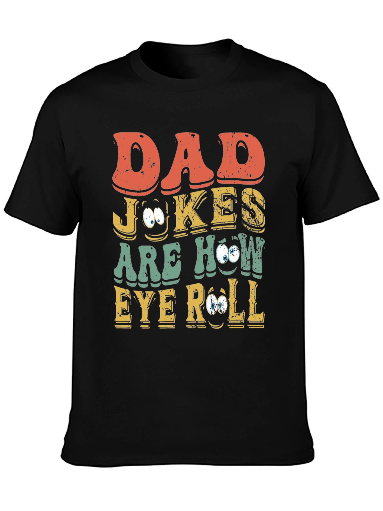 Dad Jokes Eye Roll Graphic Tee