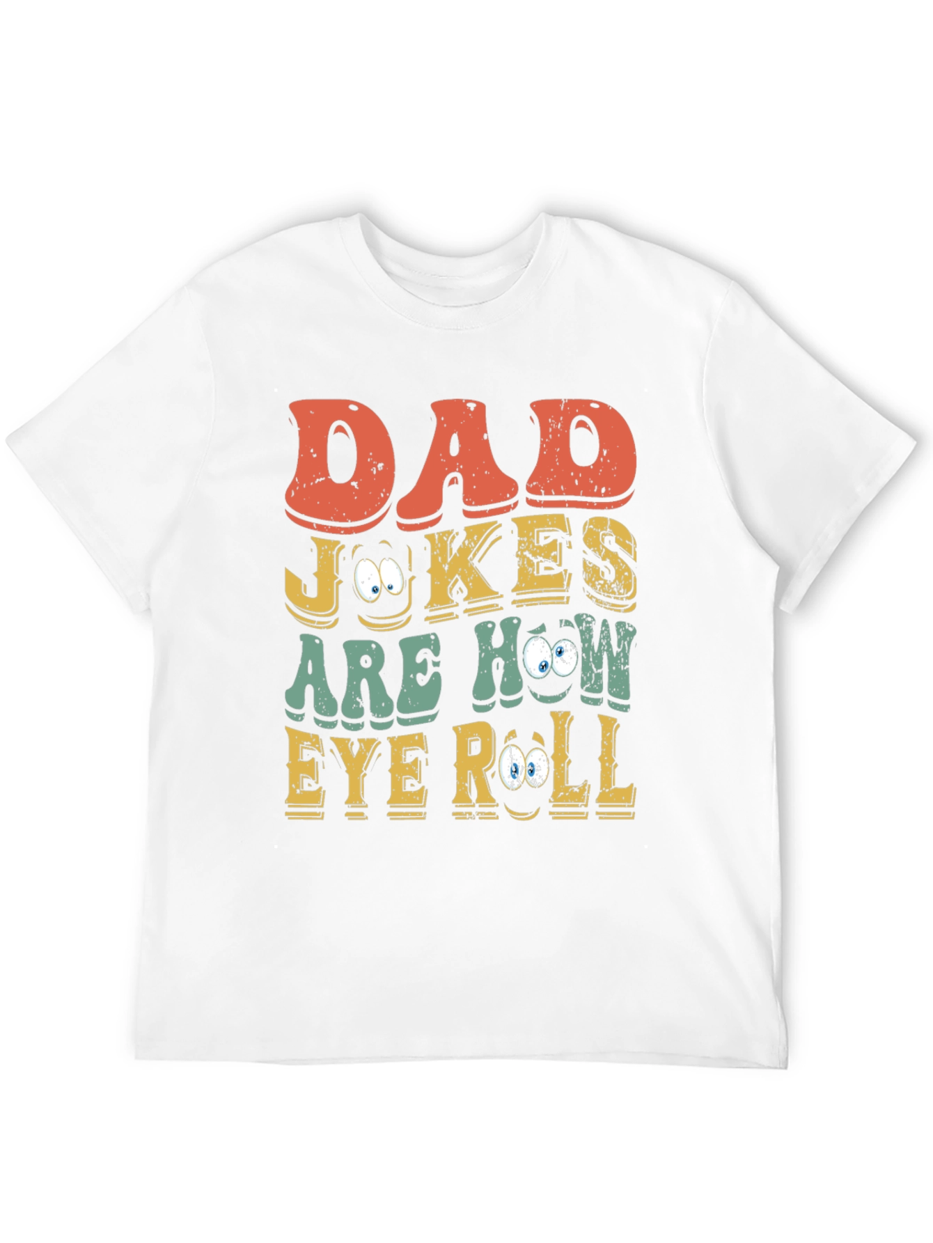 Dad Jokes Eye Roll Graphic Tee