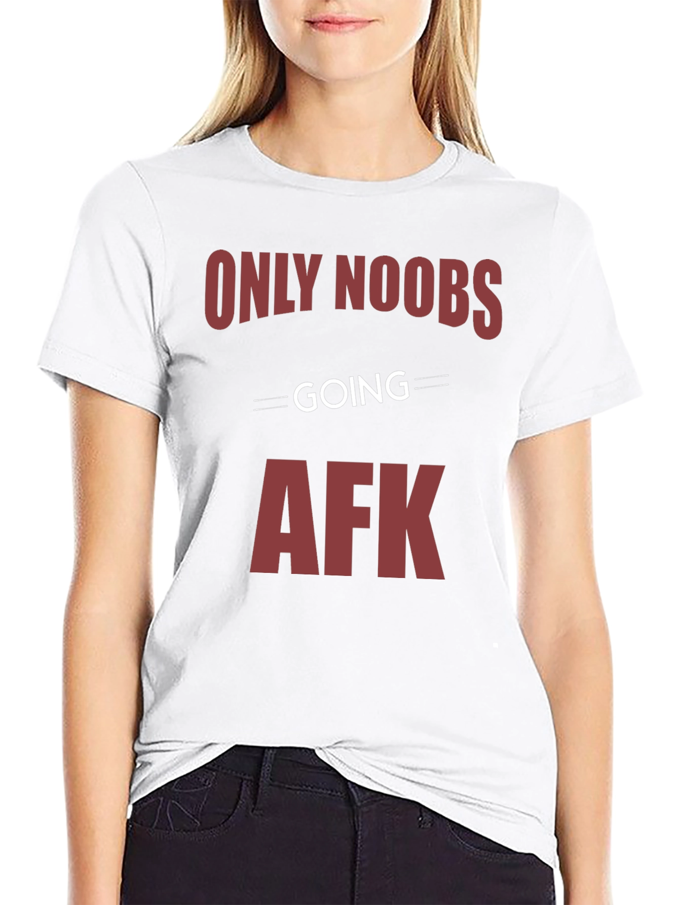 Only Noobs Going AFK Graphic Tee - Gamer Style