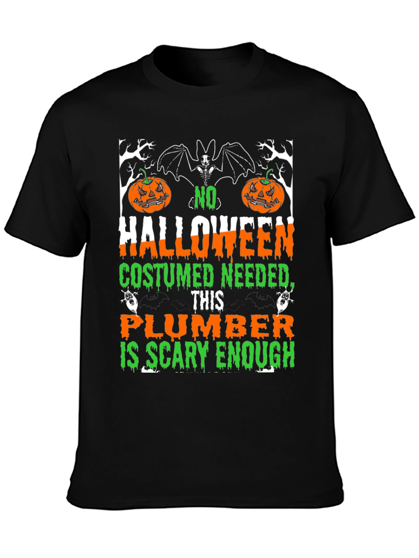 Halloween Plumber T-Shirt: No Costume Needed!
