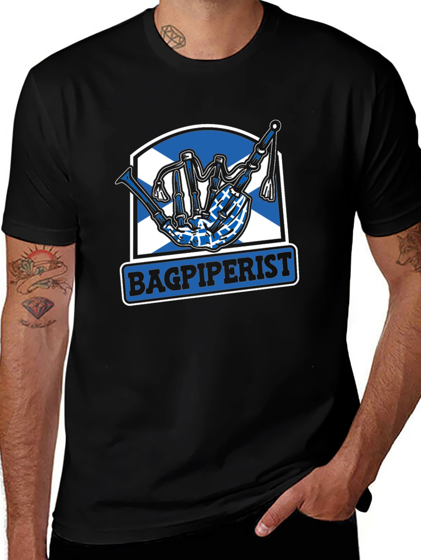 Bagpiperist Graphic T-Shirt - Scotland Pride Tee