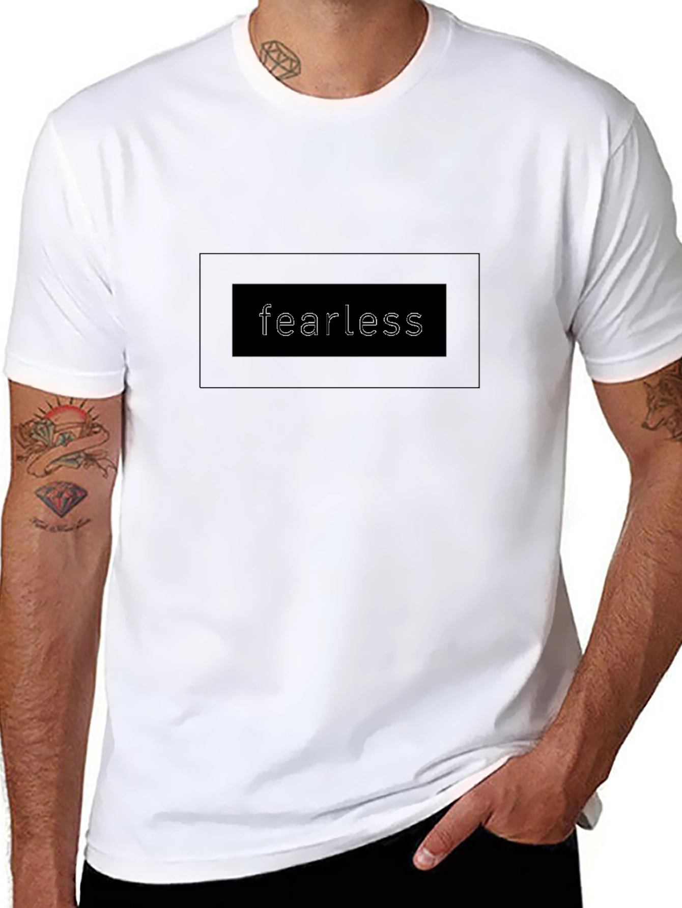 Fearless Black Graphic Tee - Classic Style