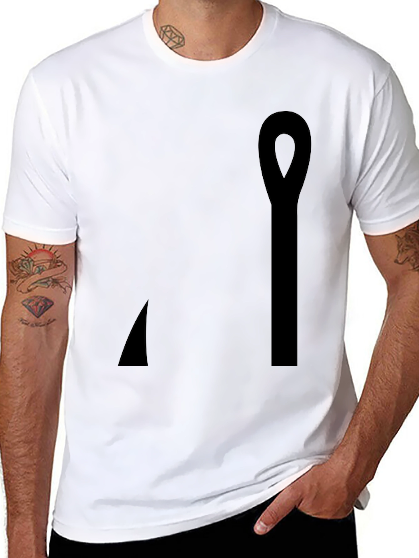 Minimalist Black Ankh T-Shirt