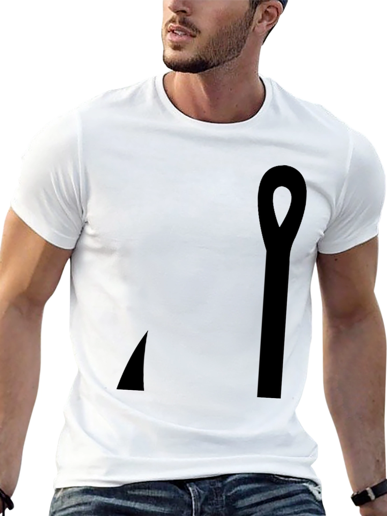 Minimalist Black Ankh T-Shirt