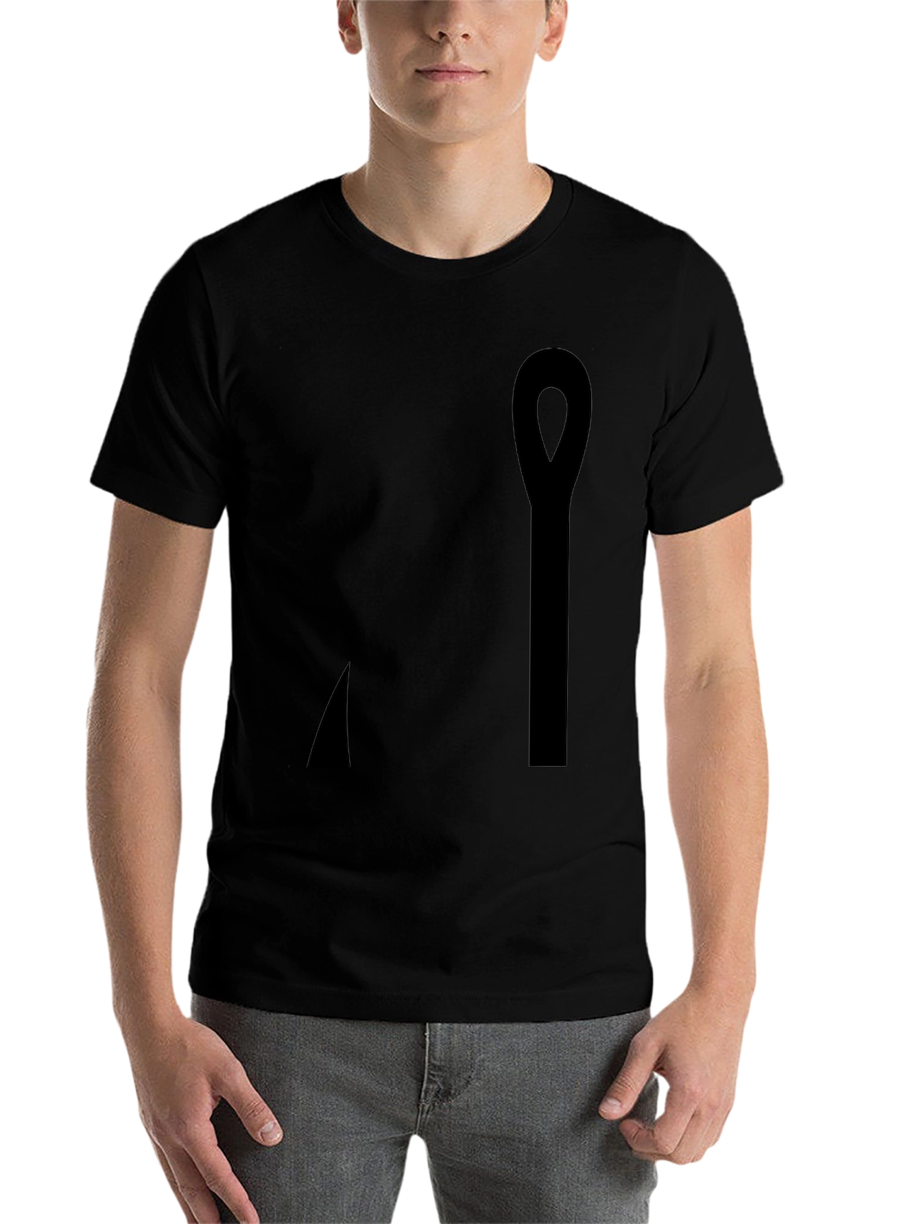 Minimalist Black Ankh T-Shirt